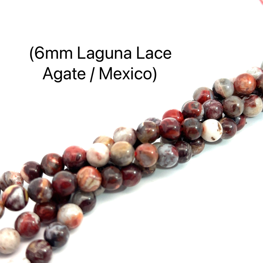 6mm Laguna Lace Strand 16'' on white long overview