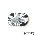 A Chrysanthemum palm stone #B  on a white background, front overview.