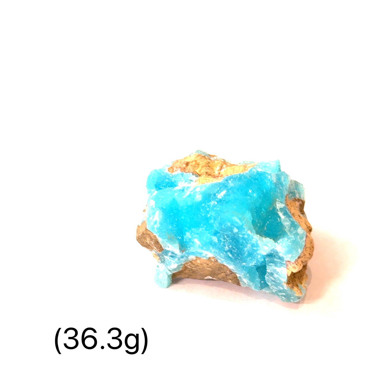 A group of Hemimorphite gemstone  (36.3g) of raw Hemimorphite pieces on  a white background, front view. 