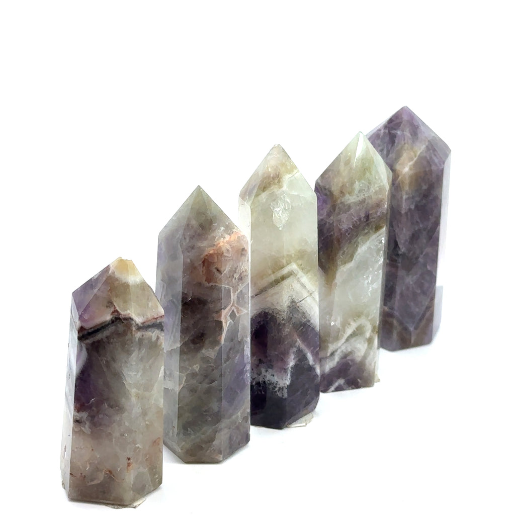 Amegreen Gemstone Tower on white front diagonal  overview