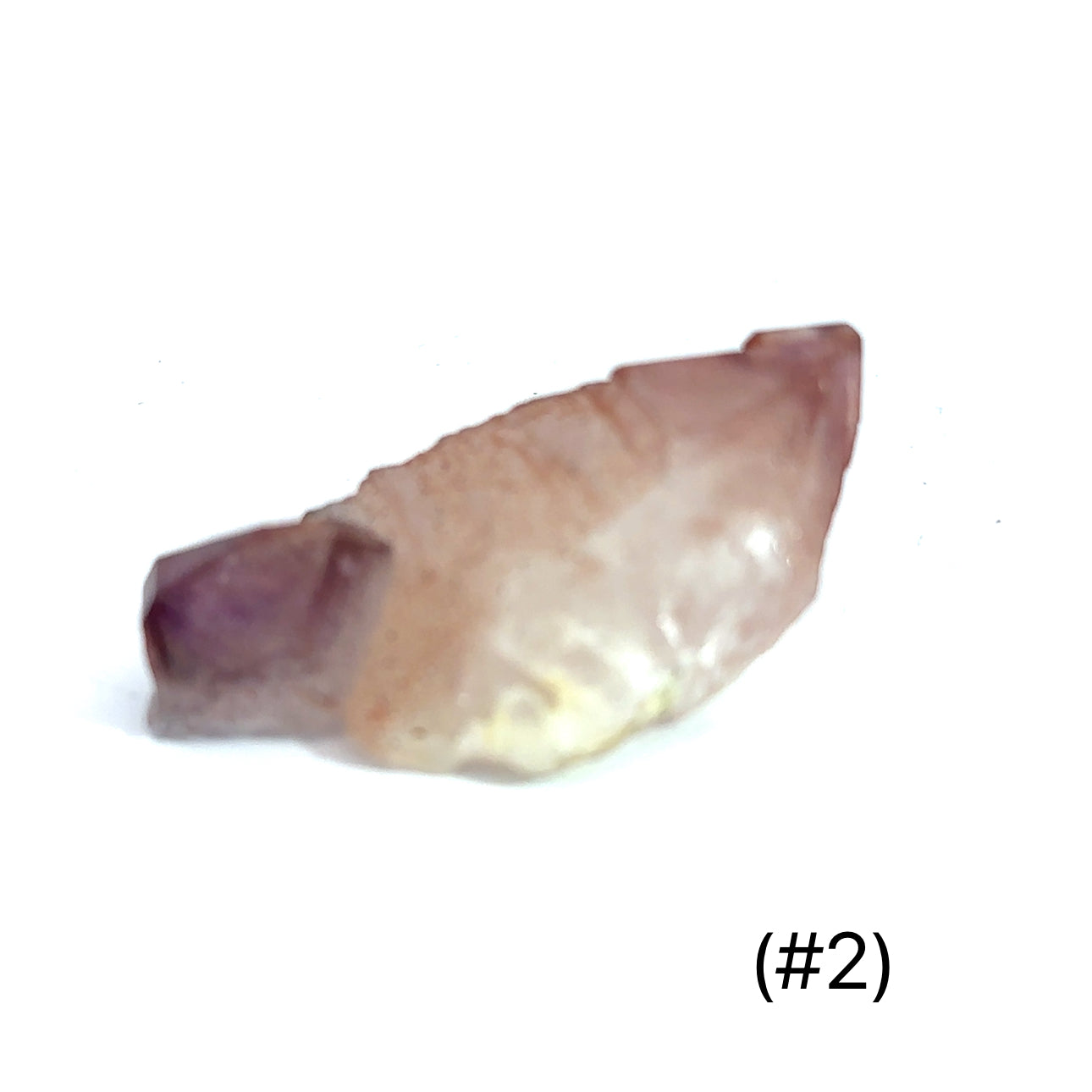 Amethyst Raw Gemstone Collector’s Piece #2 on white front overview 