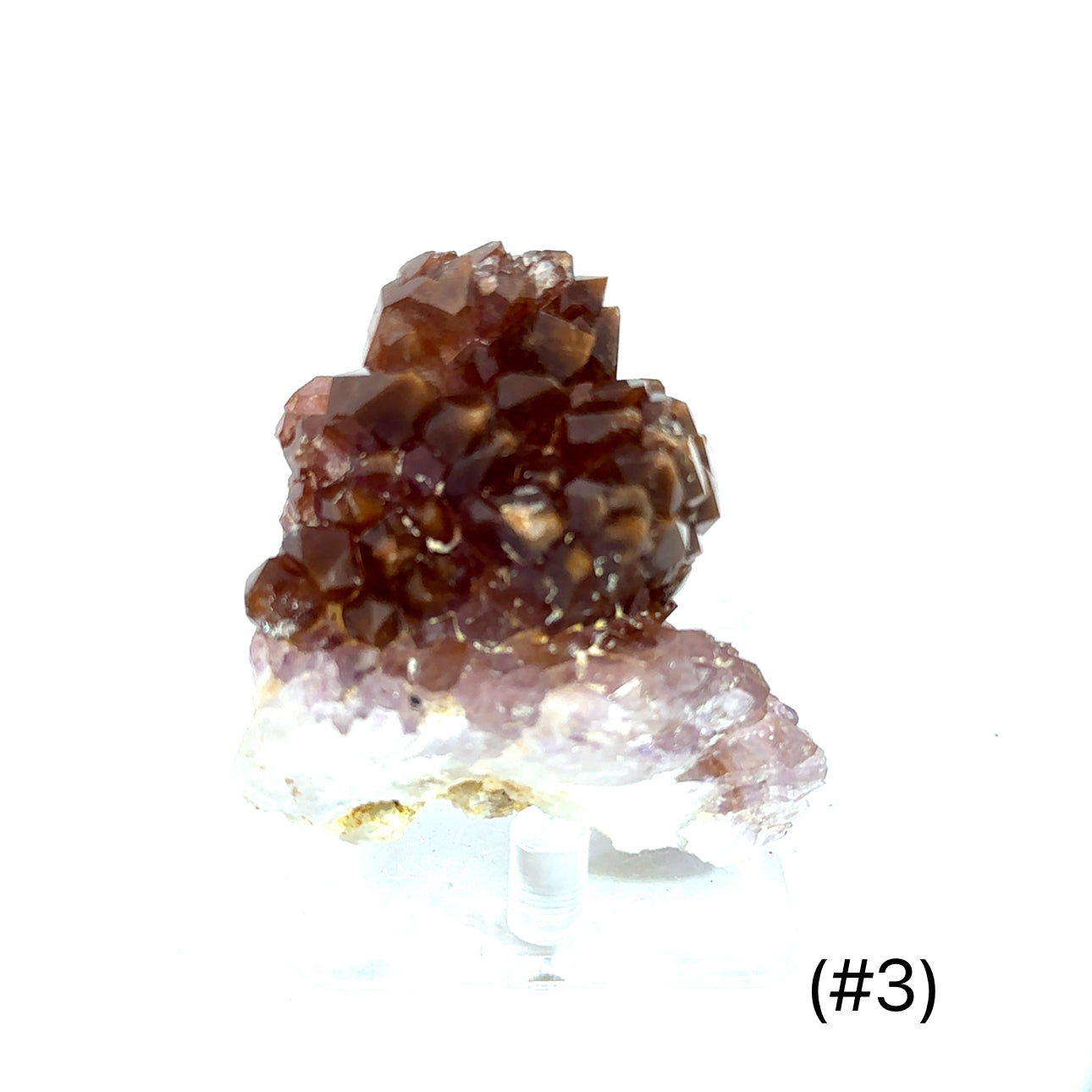Amethyst Raw Gemstone Collector’s Piece #3 on white front overview 