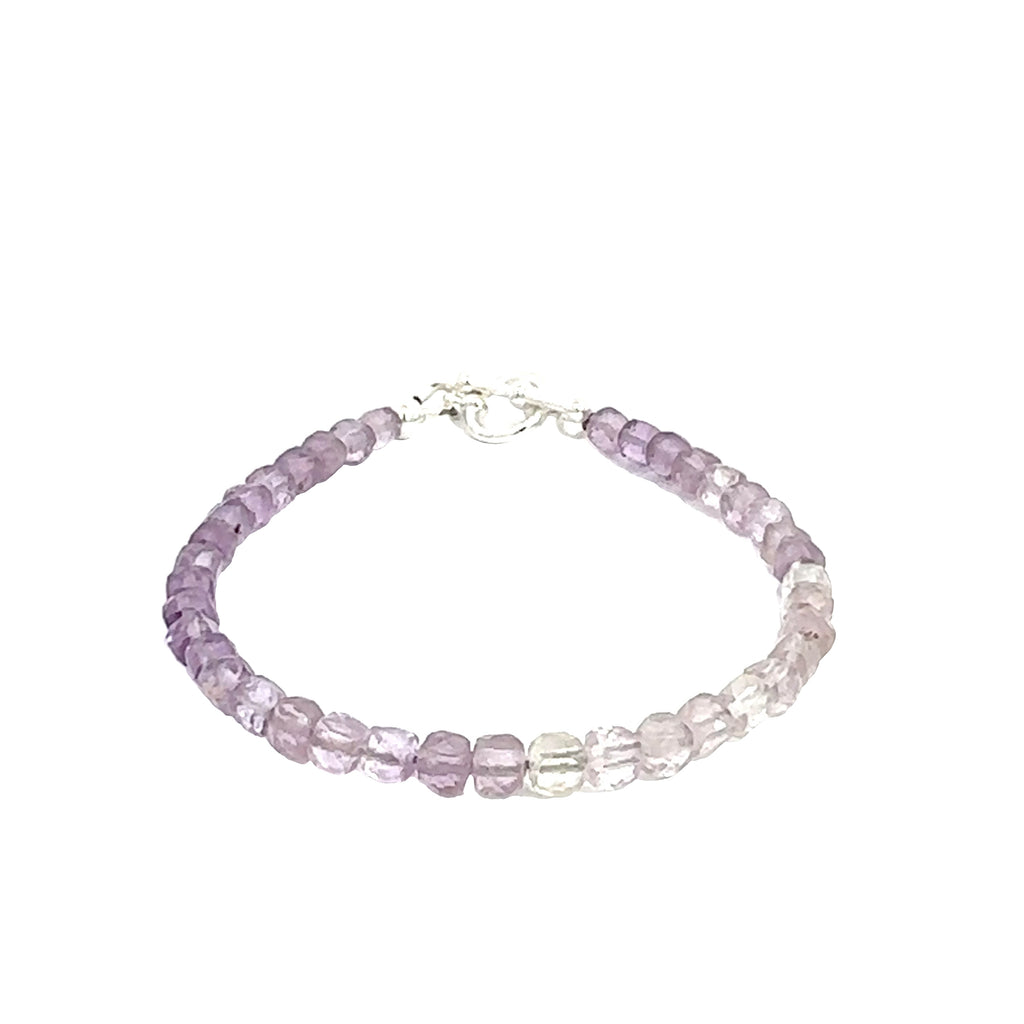 Ametrine Gemstone Bracelet on white center overview