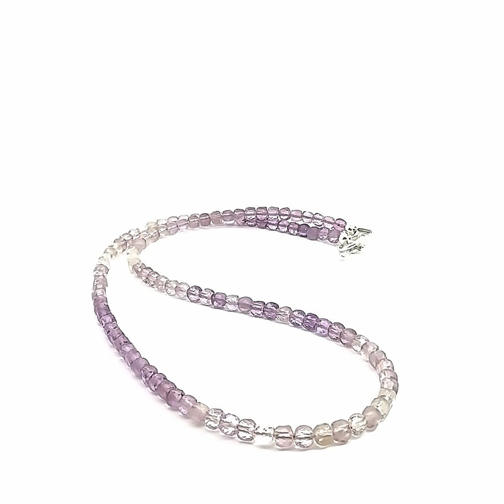 Ametrine Gemstone Necklace  on white long center overview