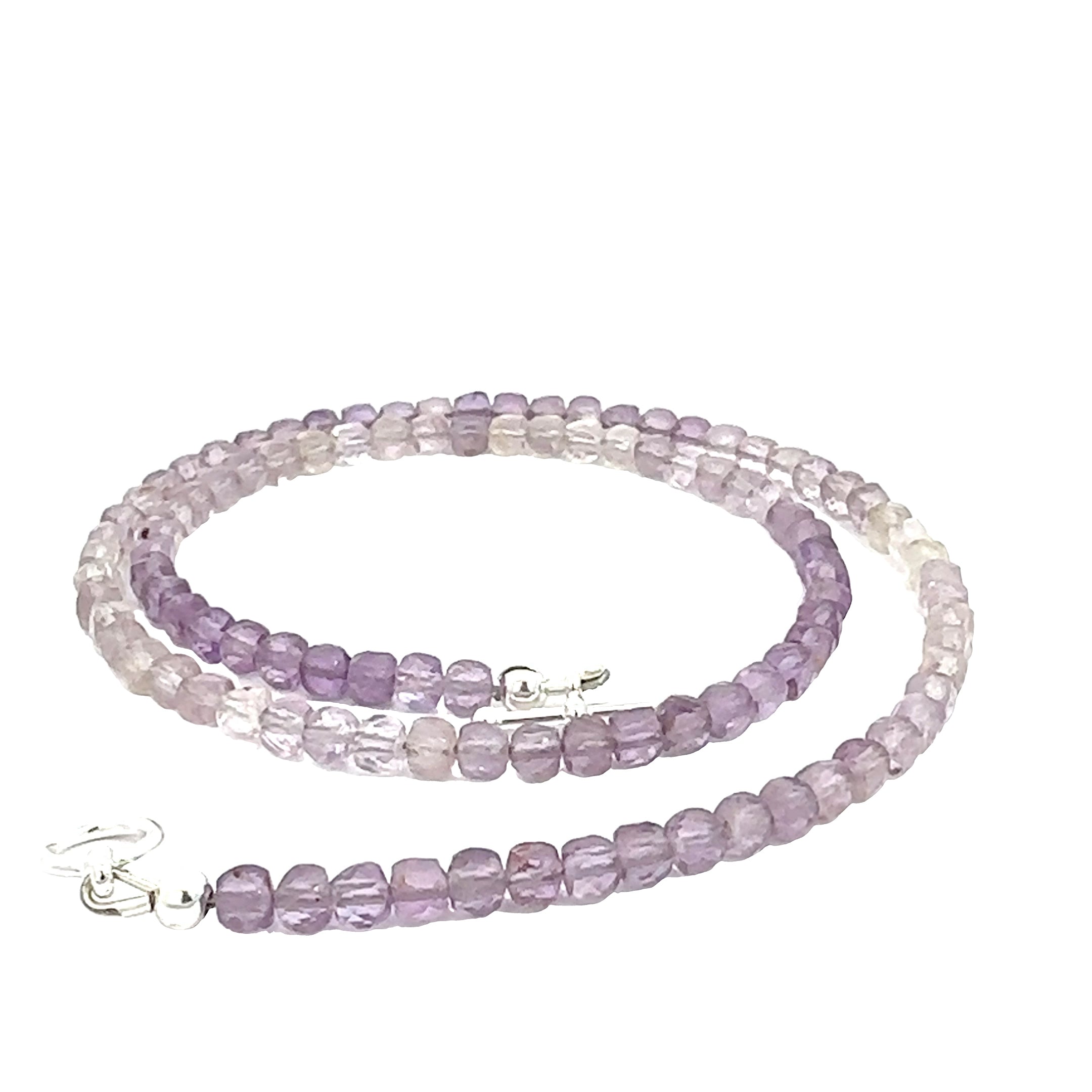 Ametrine Gemstone Necklace  on white spiral center overview