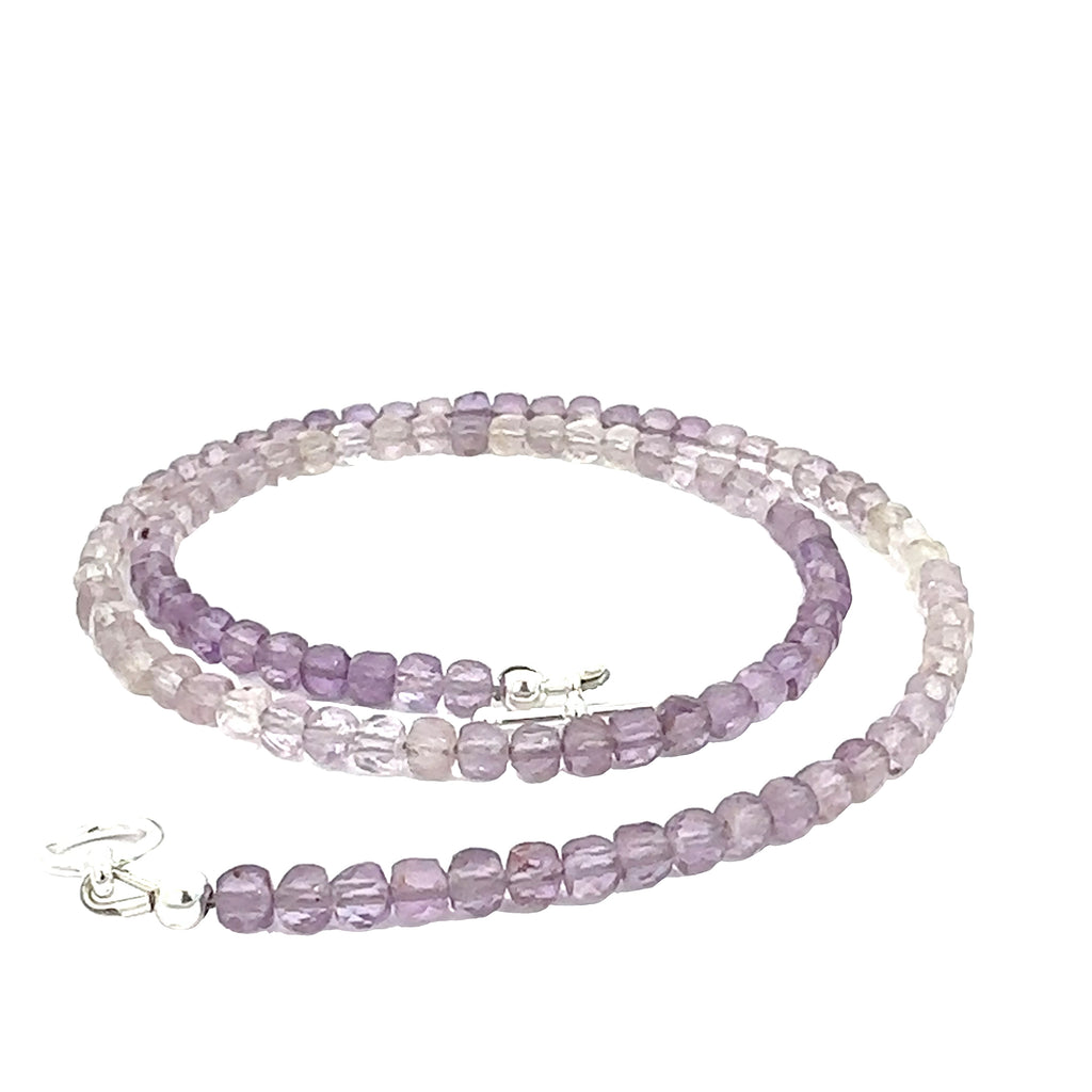 Ametrine Gemstone Necklace  on white spiral center overview
