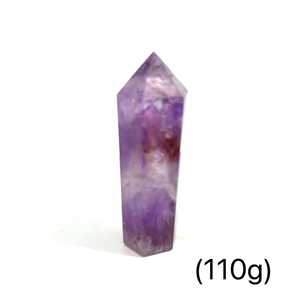 Ametrine Gemstone Tower of 110g on white front view