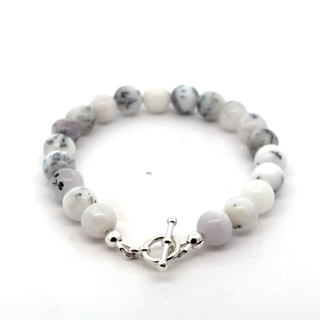 Dendritic Opal  Beaded Gemstone Bracelet, Jewelry