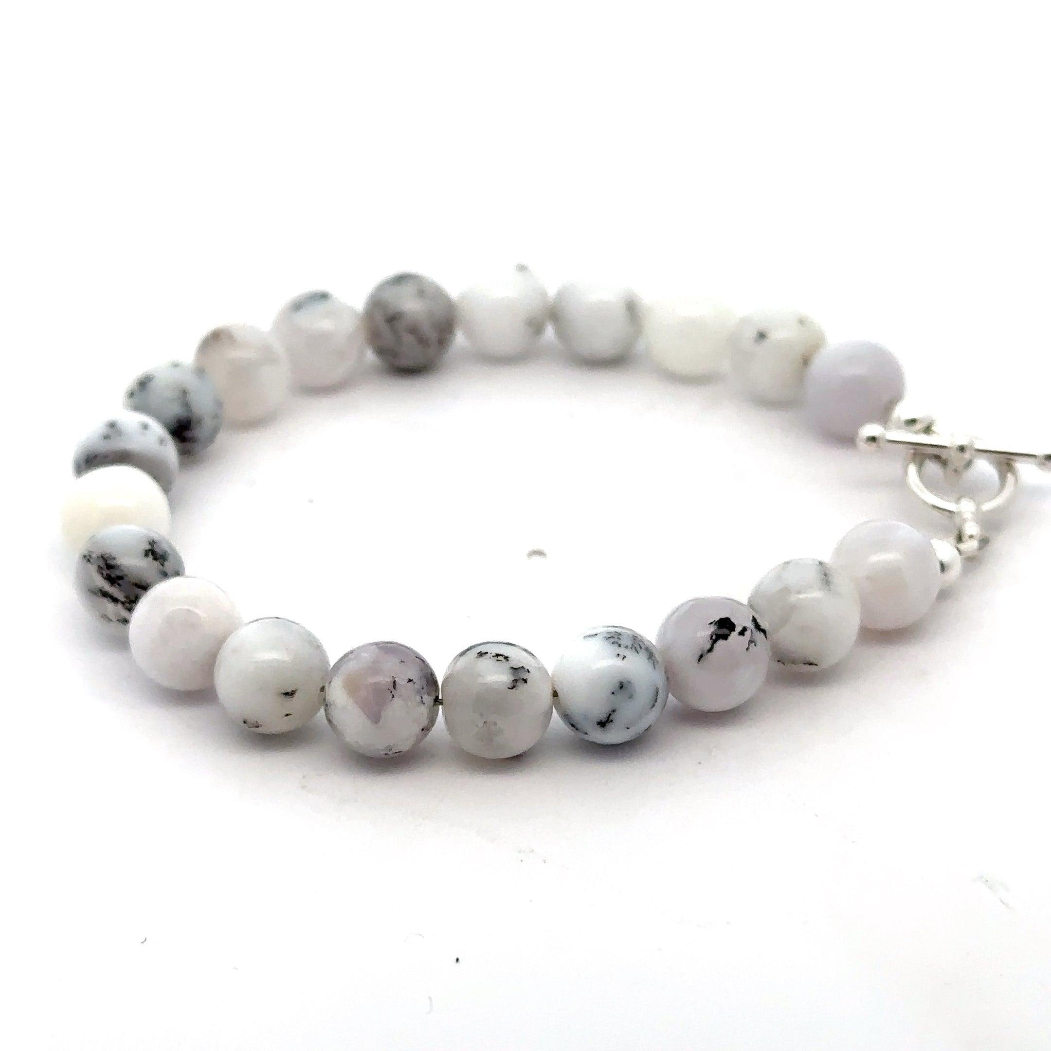 Dendritic Opal  Beaded Gemstone Bracelet, Jewelry