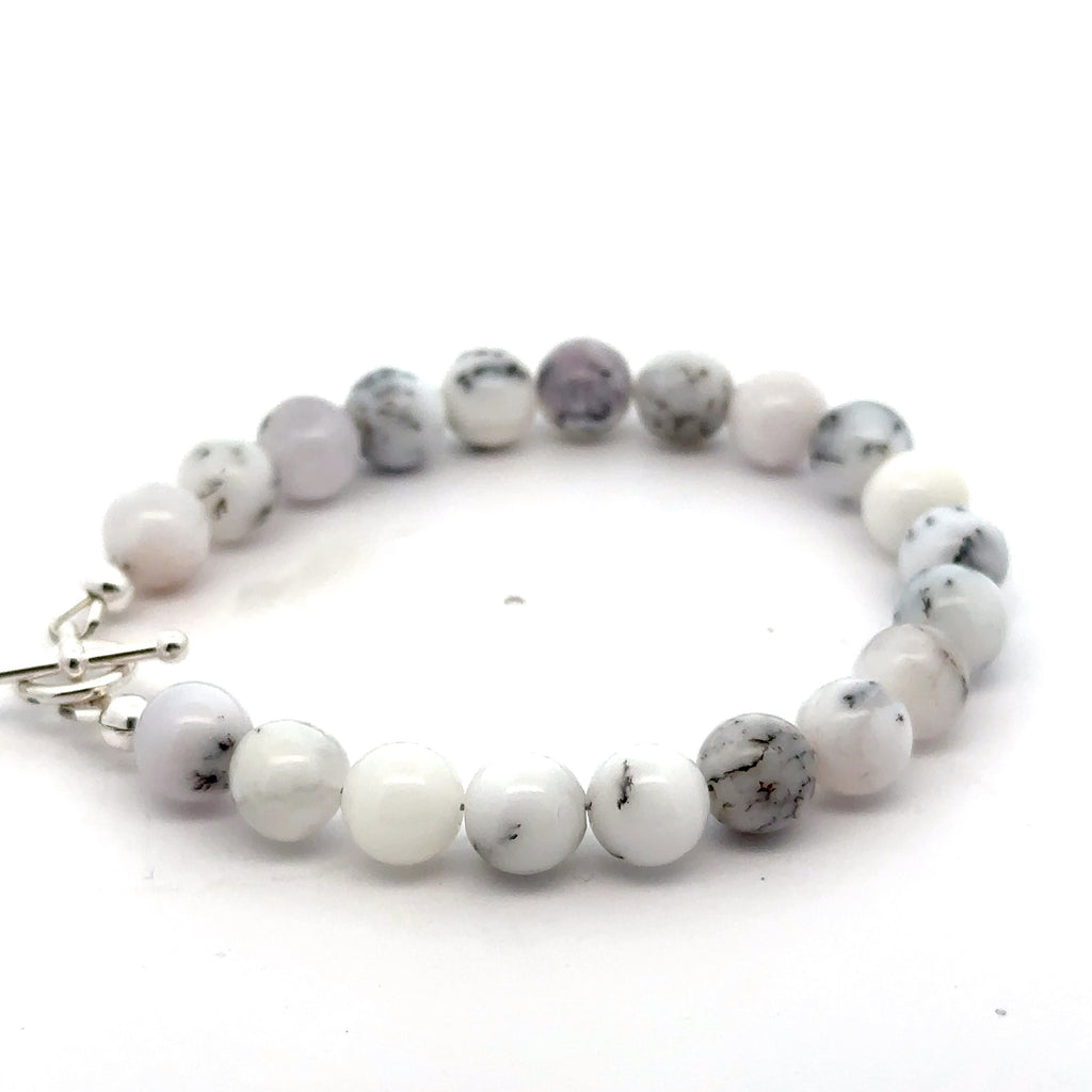 Dendritic Opal  Beaded Gemstone Bracelet, Jewelry