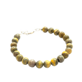Bumble Bee Jasper Gemstone Bracelet on white left angled center overview