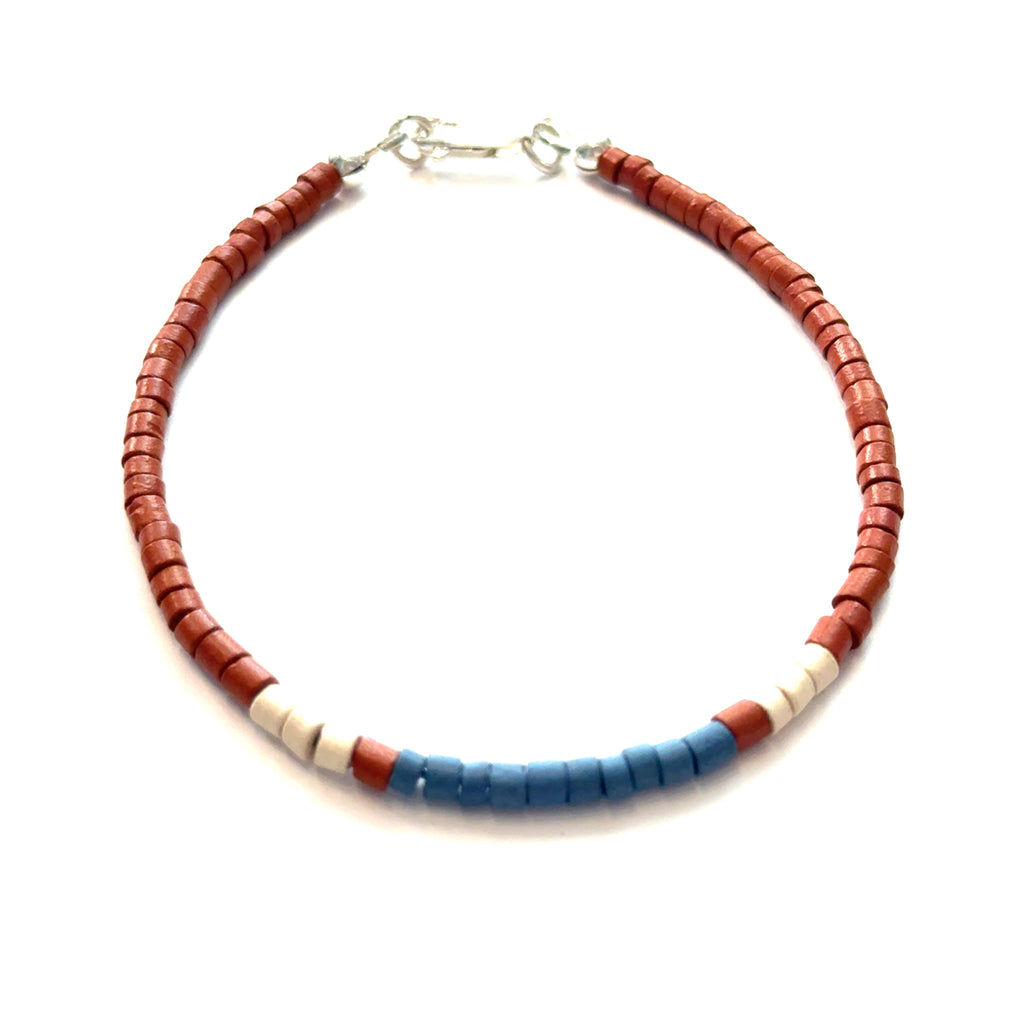 Ceramic Beaded Bracelet  on white front overview
