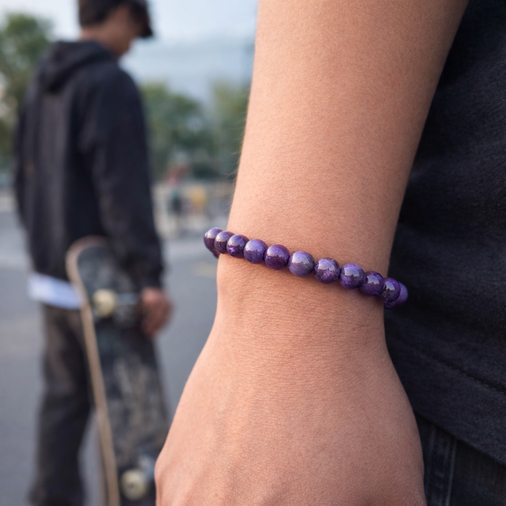 Charoite Gemstone bracelet – 6.5''