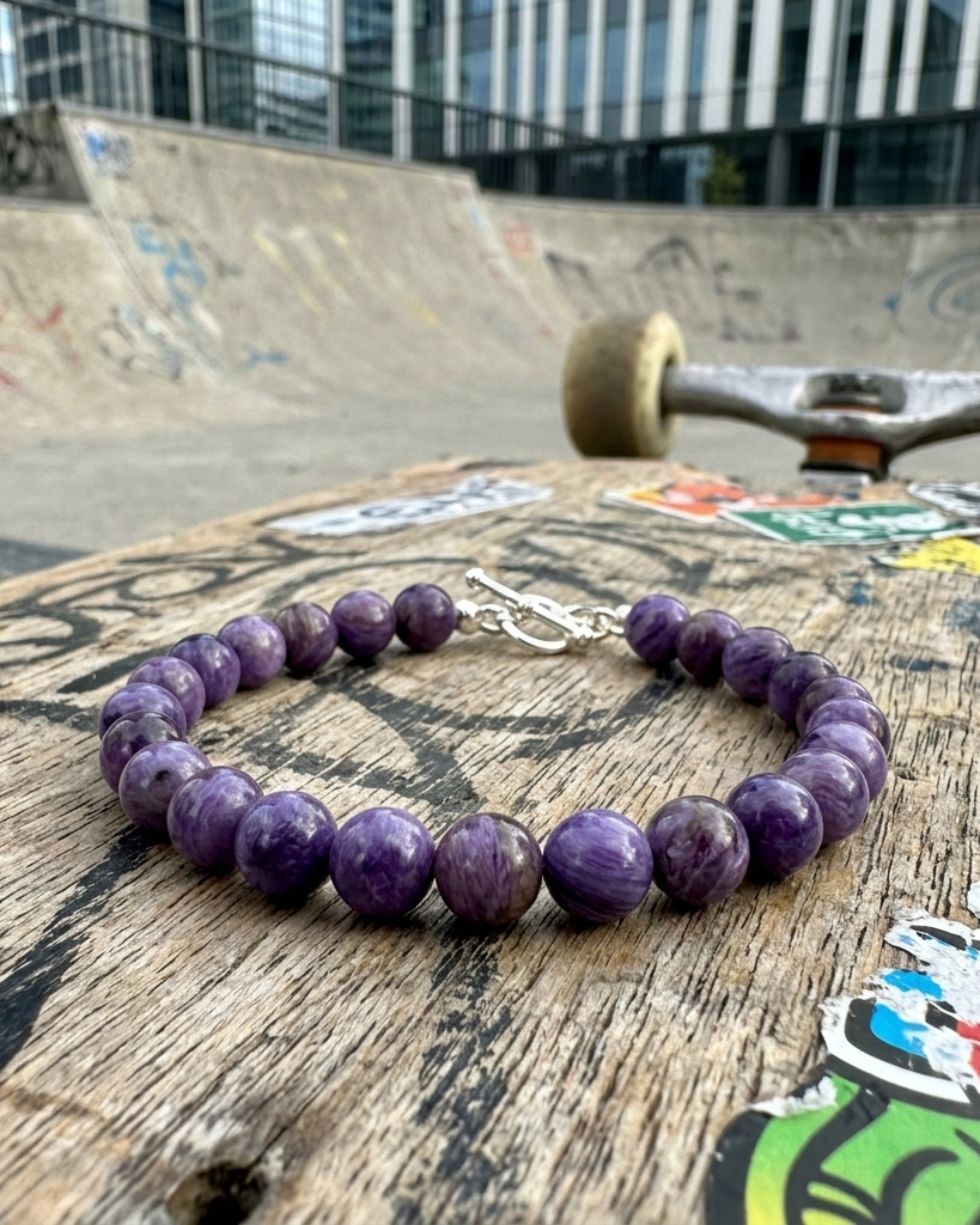 Charoite Gemstone bracelet – 6.5''