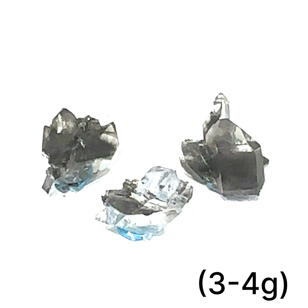 Ethically sourced Brookite in Quartz gemstone for chakra healing and spiritual growth (3-4g)   on a white front overview