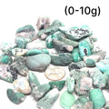 Ethically sourced semi‑tumbled Variscite gemstone for emotional healing and inner peace grouping (0-10g) on white overview