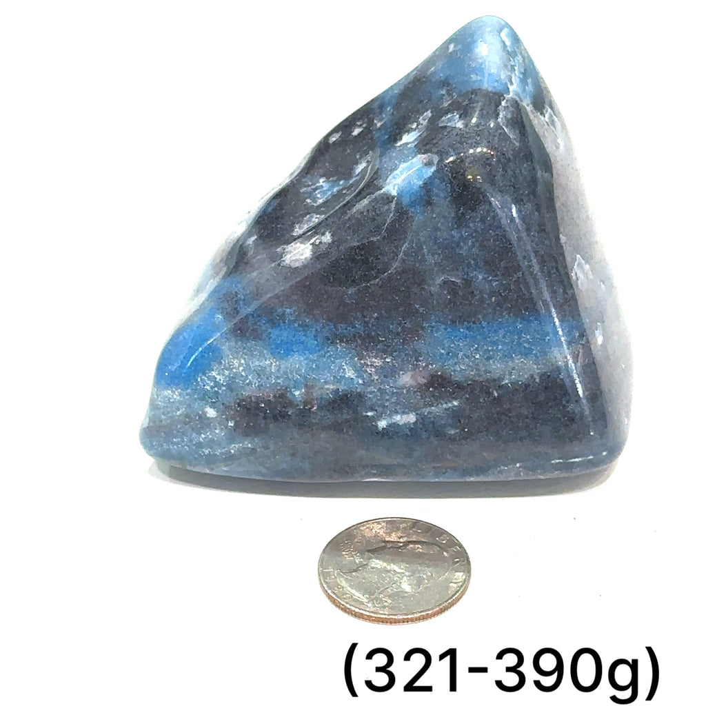 Ethically sourced tumbled Trolleite gemstone free‑form crystal for manifestation and meditation of (321-390g) on white overview