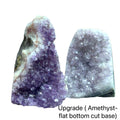 Gemstone Mining Surprise Bucket  Amethyst flat bottom cut base, up close view
