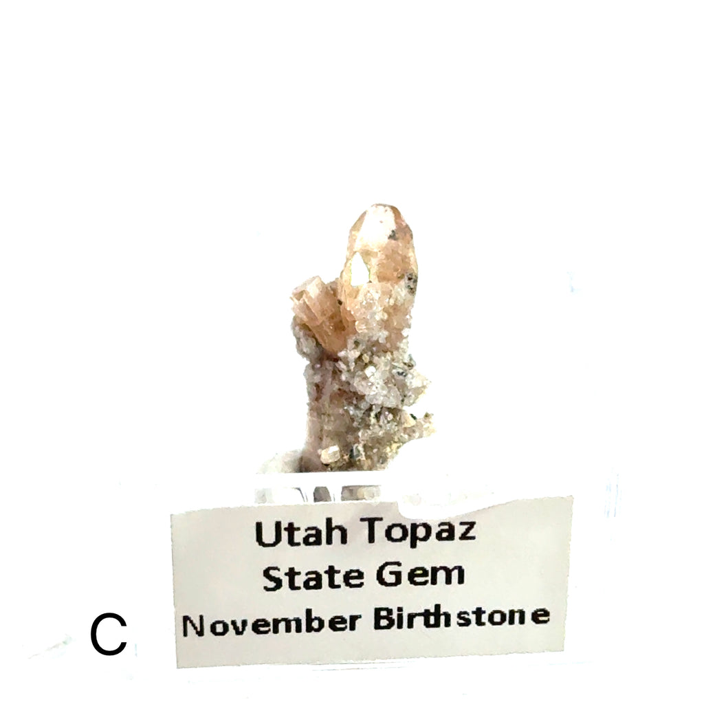 Golden Topaz Gemstone C on white front view