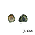 Green Tourmaline Slice 4-5ct on white front view