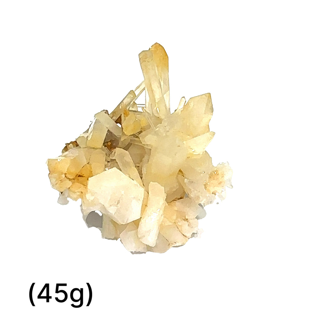 Halloysite‑Included Quartz “Mango Quartz”  (45g) on white overview