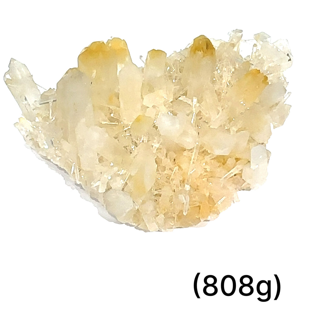 Halloysite‑Included Quartz “Mango Quartz”  (808g) on white overview