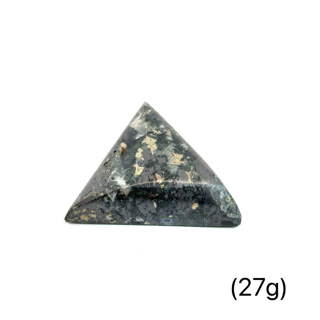 Healers Gold Tumbled Gemstone grouping (27g) on white overview