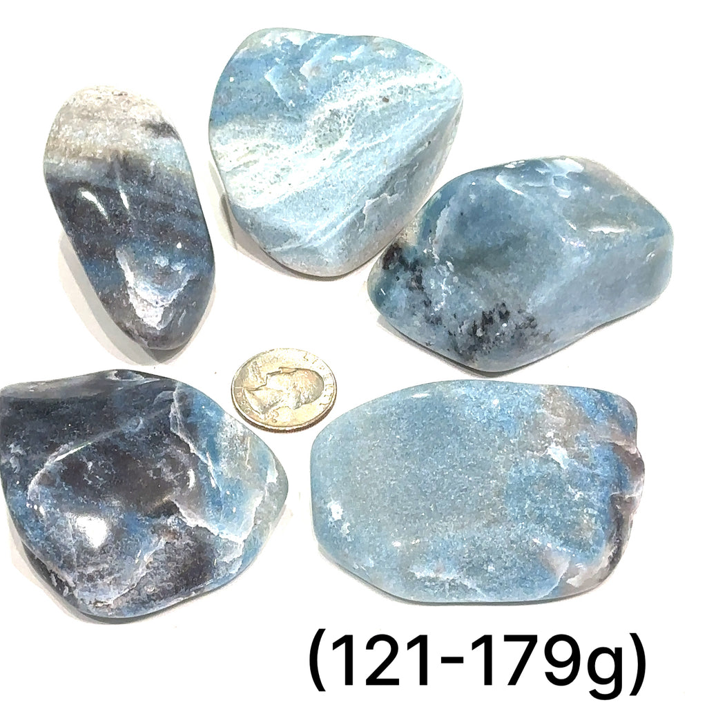 Healing Trolleite crystal for meditation, manifestation, and spiritual growth grouping of (121-179g) center overview