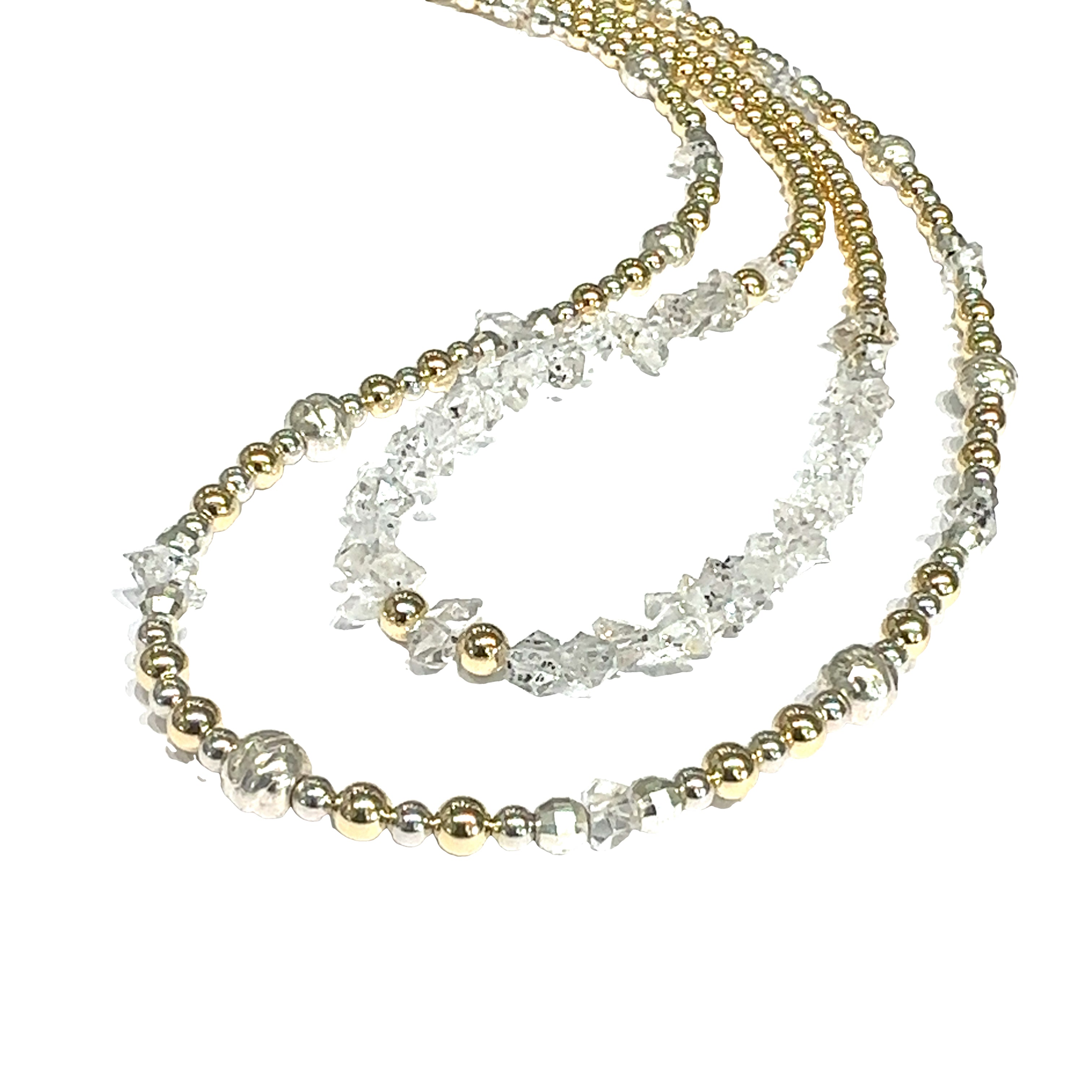 Herkimer Diamond Beaded Necklaces grouping long center overview