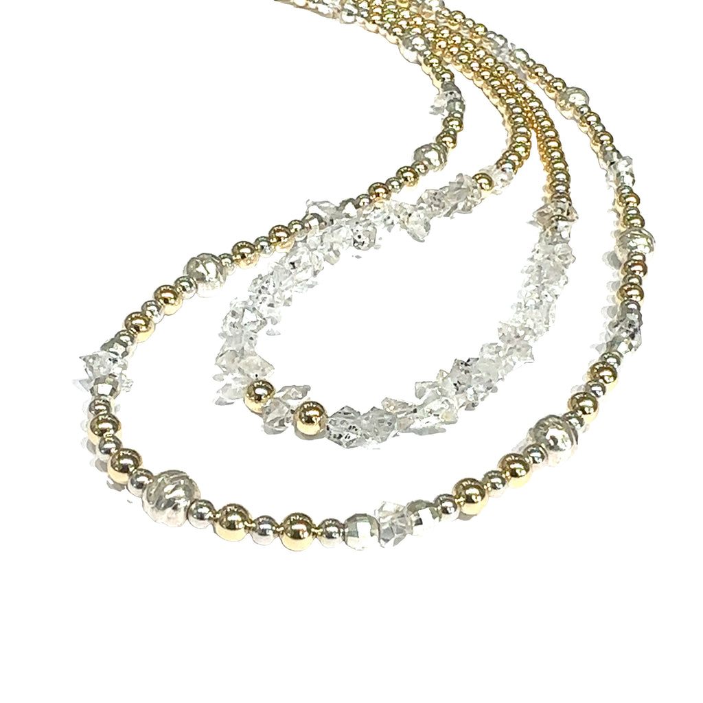 Herkimer Diamond Beaded Necklaces grouping long center overview