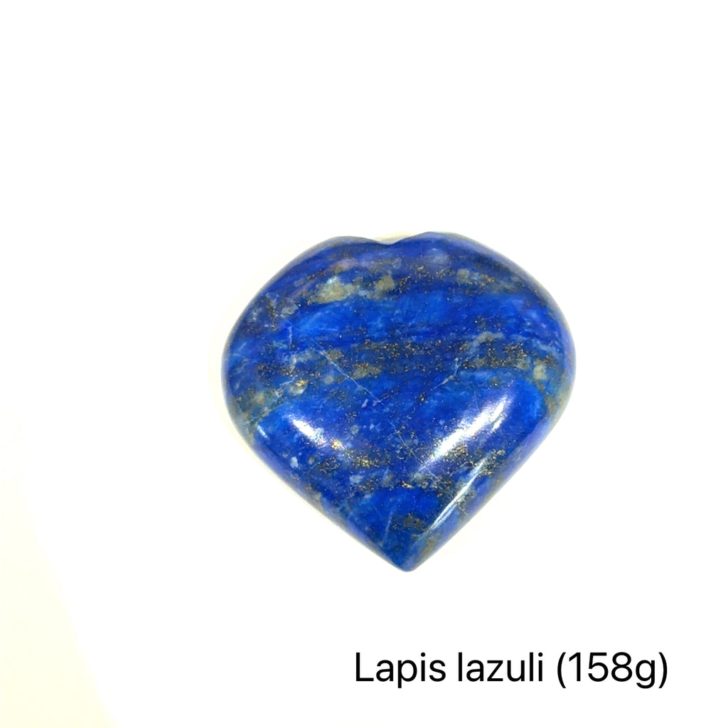 Lapis Lazuli Heart 158g on white overview