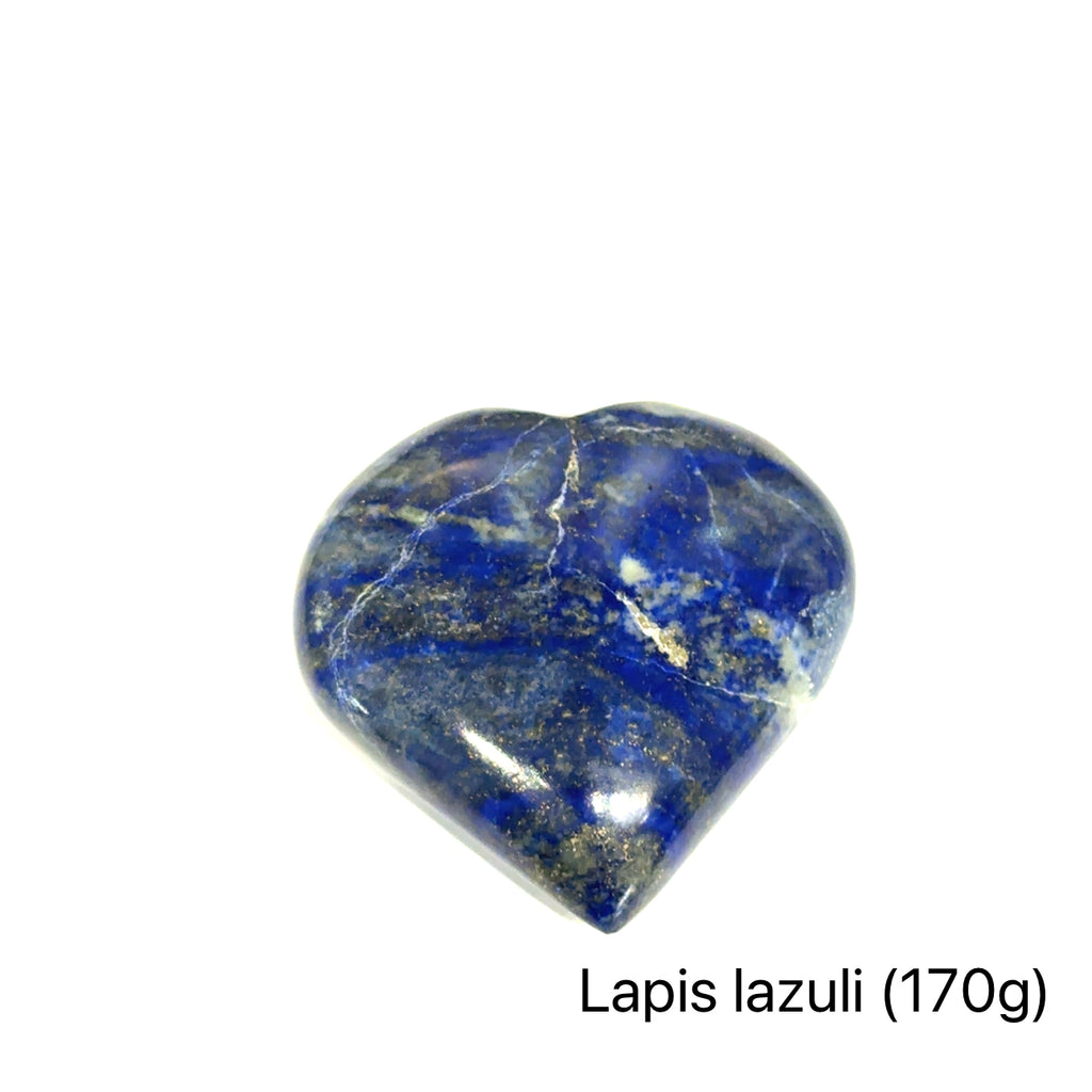 Lapis Lazuli Heart 170g on white overview