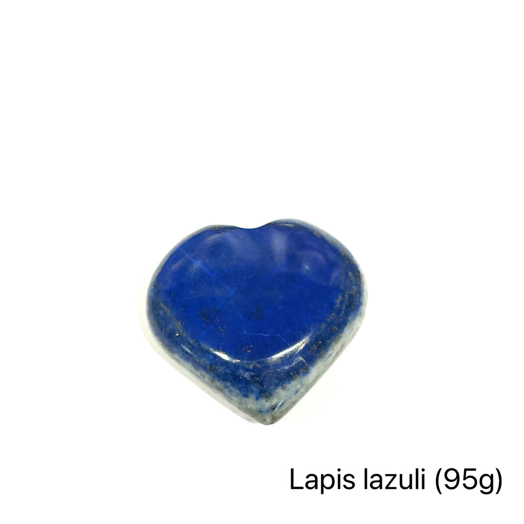 Lapis Lazuli Heart 95g on white overview
