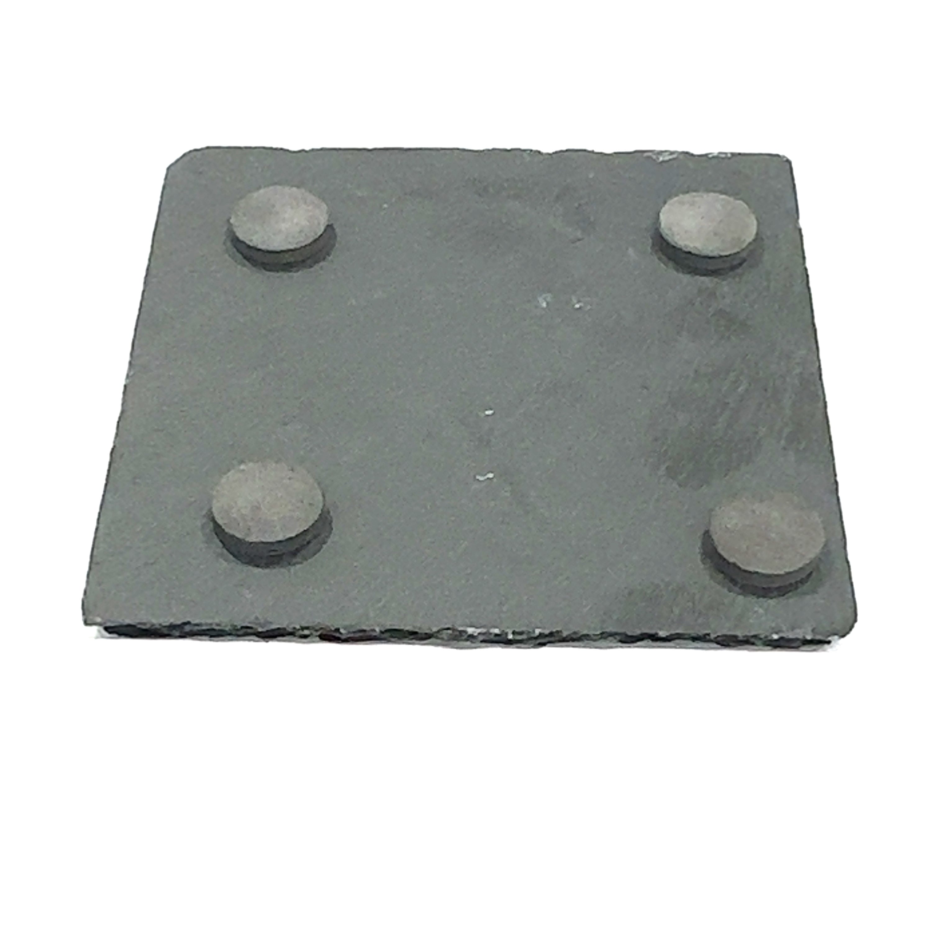 Laser Engraved Slate Coaster-  on white back view
