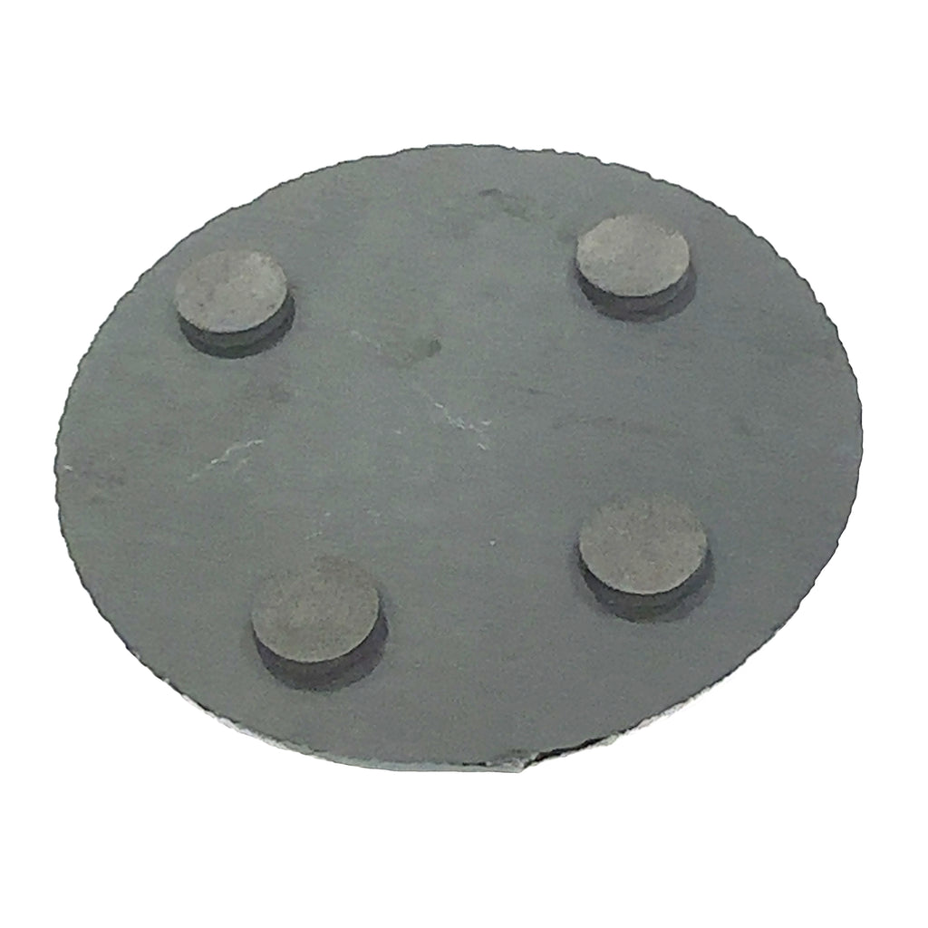 Laser Engraved Slate Coaster-  on white circle phases of the moon phases of my life back view