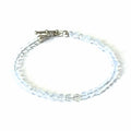 Opalite Gemstone Bracelets 3mm faceted  on white front center overview