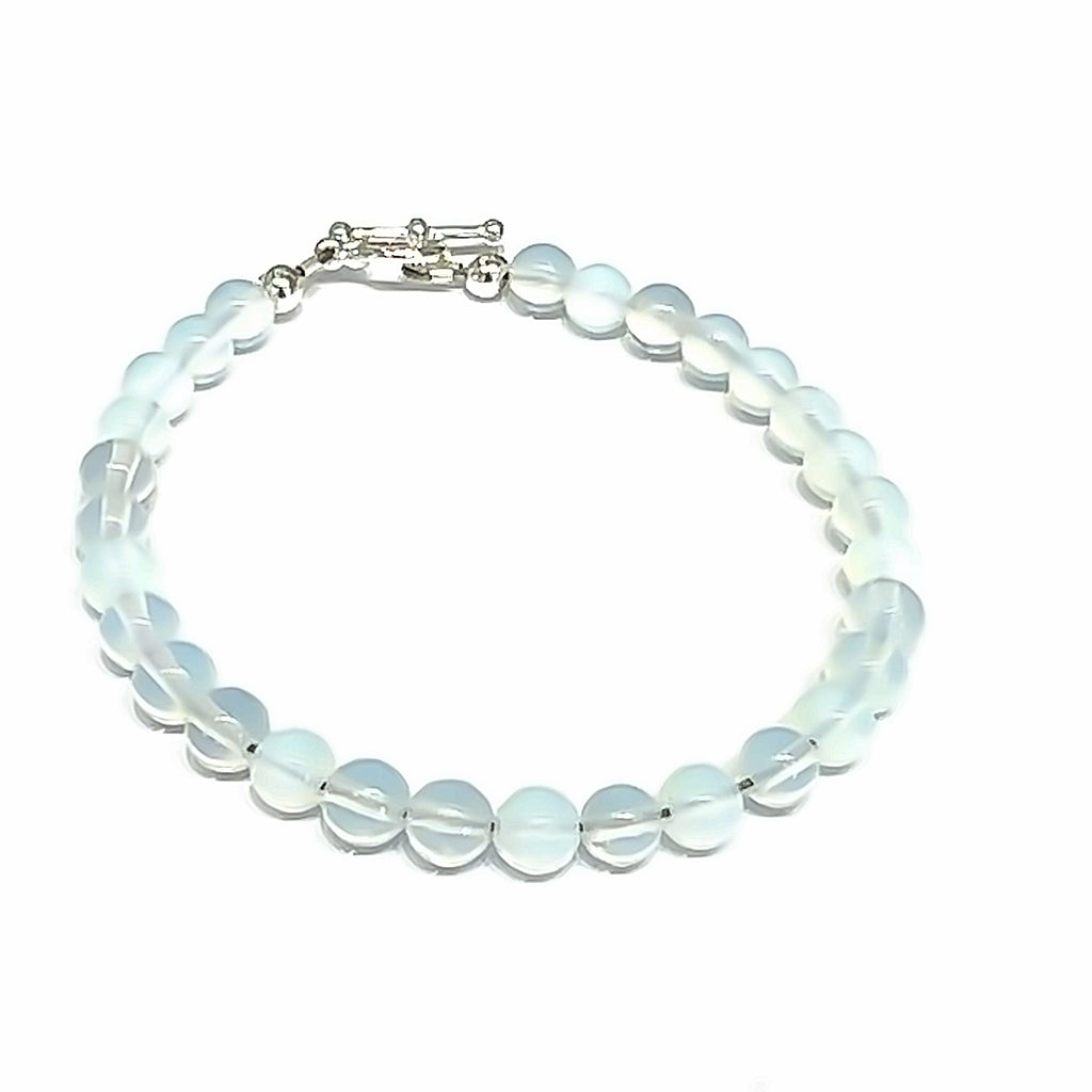 Opalite Gemstone Bracelets on white front center overview