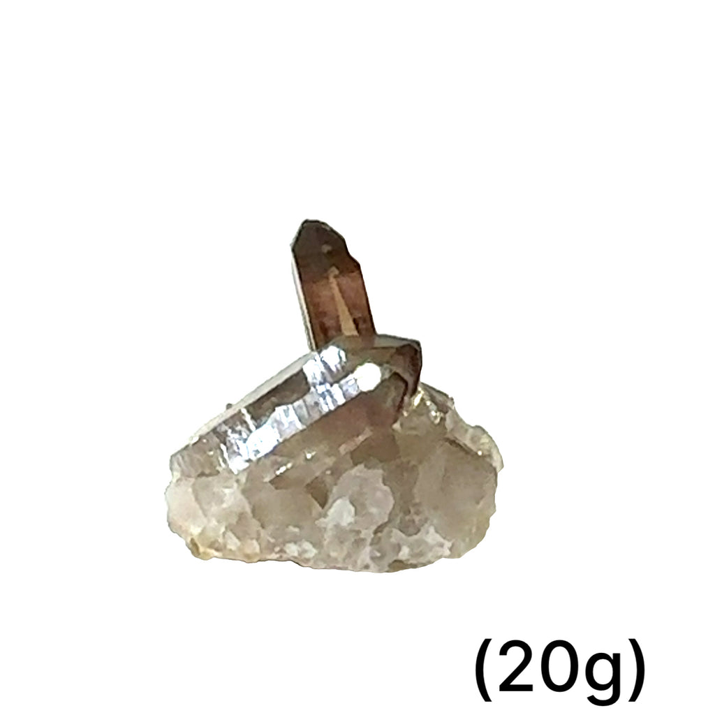Orange River Quartz Gemstone (20g) on white front overview