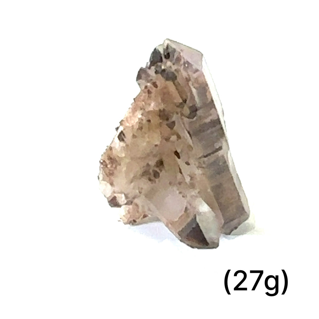 Orange River Quartz Gemstone (27g) B on white front overview