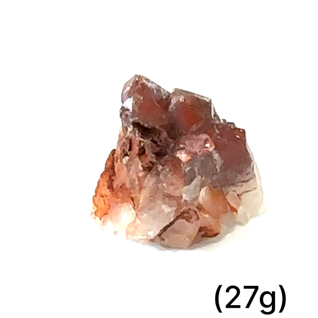 Orange River Quartz Gemstone (27g) on white front overview