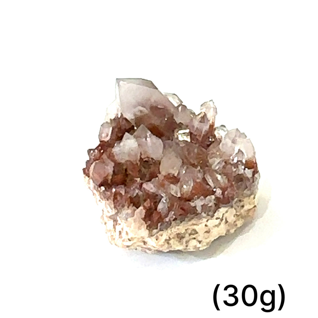 Orange River Quartz Gemstone (30g) on white front overview