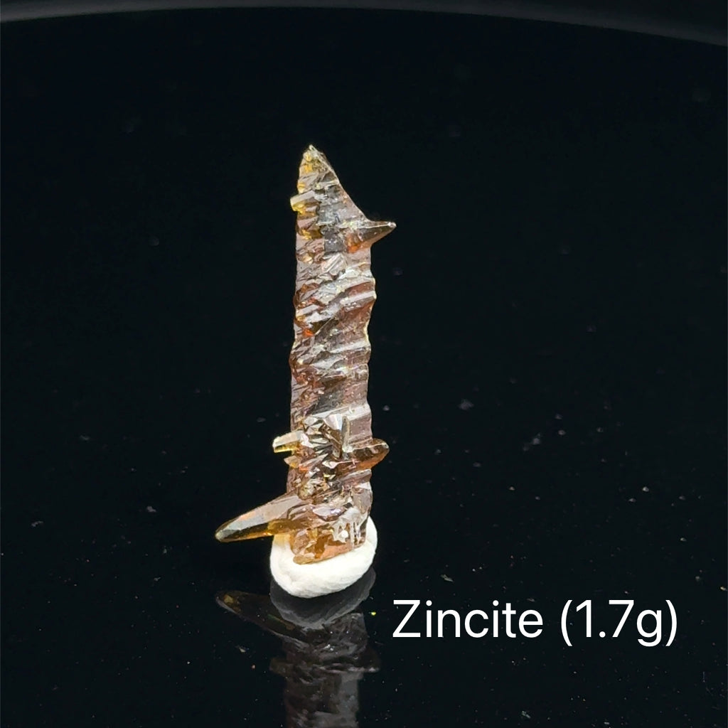 Orange Zincite Raw Gemstone crystals Closeup