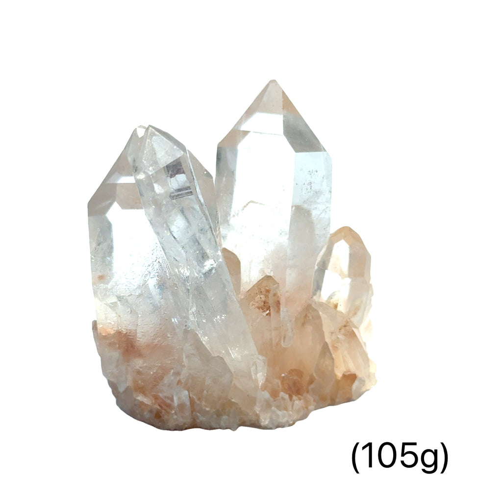 Pink Lemurian Quartz Gemstone 105g  on white front view