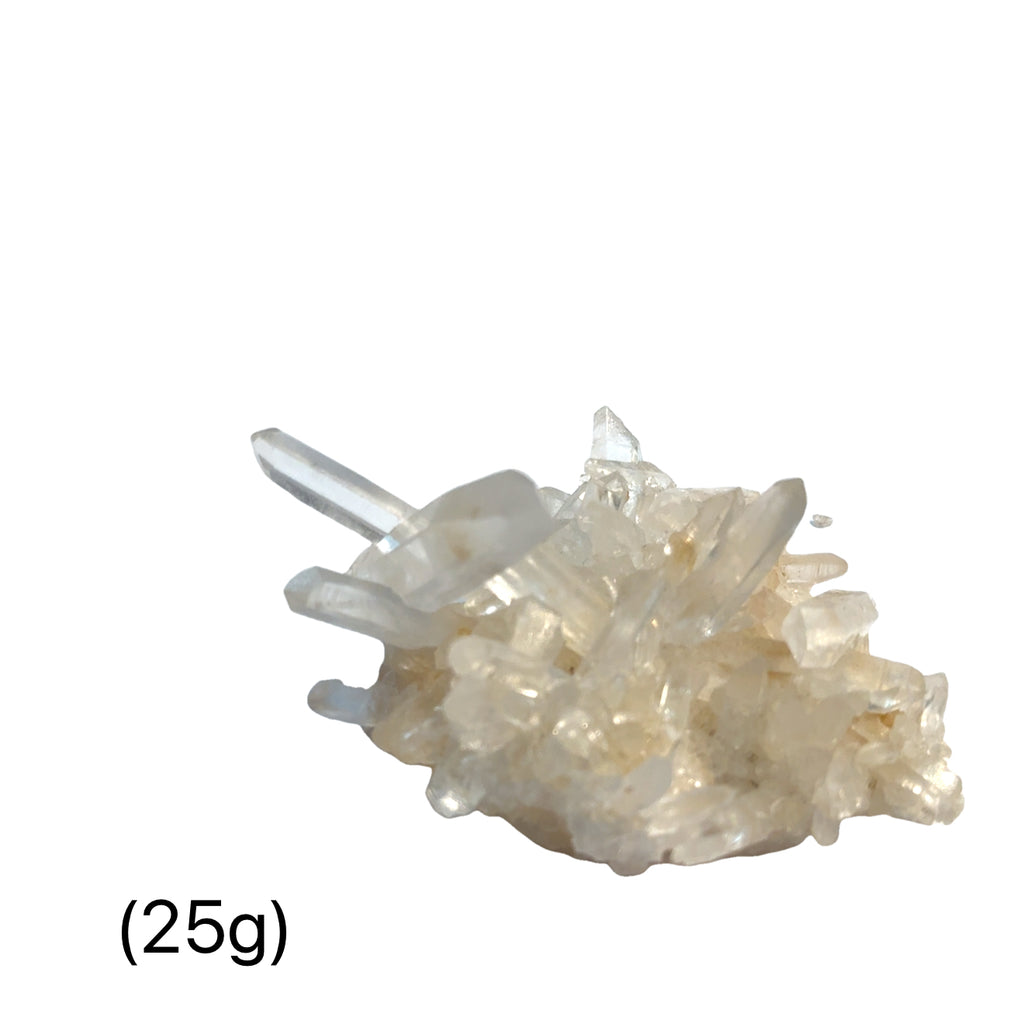 Pink Lemurian Quartz Gemstone 25g on white front view