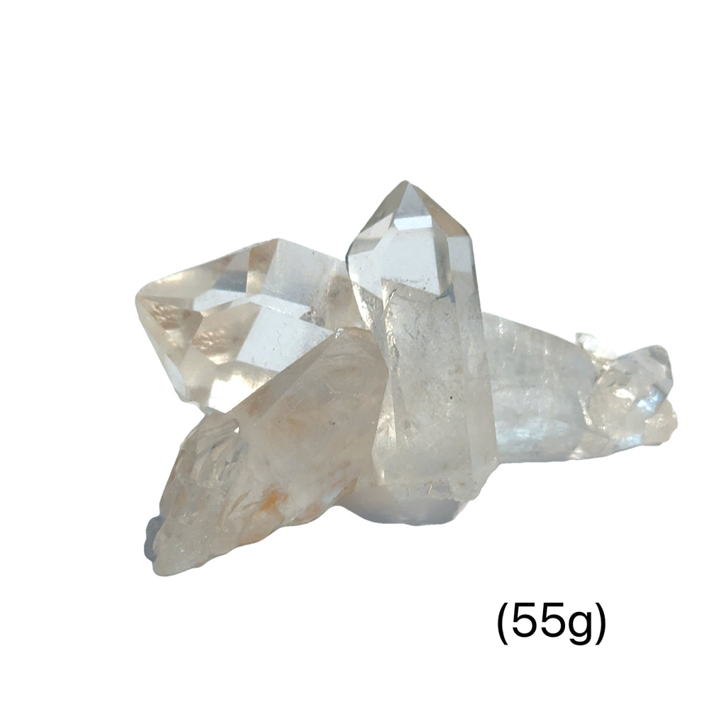 Pink Lemurian Quartz Gemstone 55g   on white front view