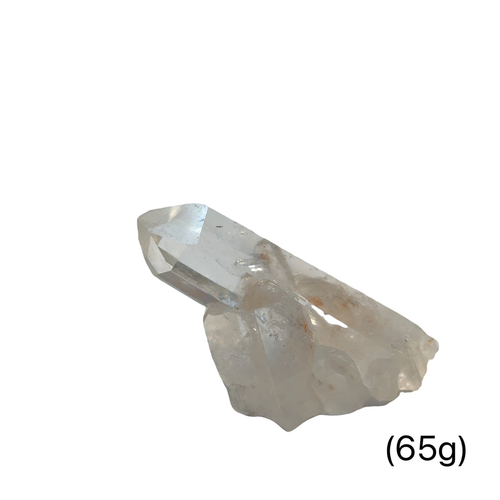 Pink Lemurian Quartz Gemstone 65g  B  on white front view