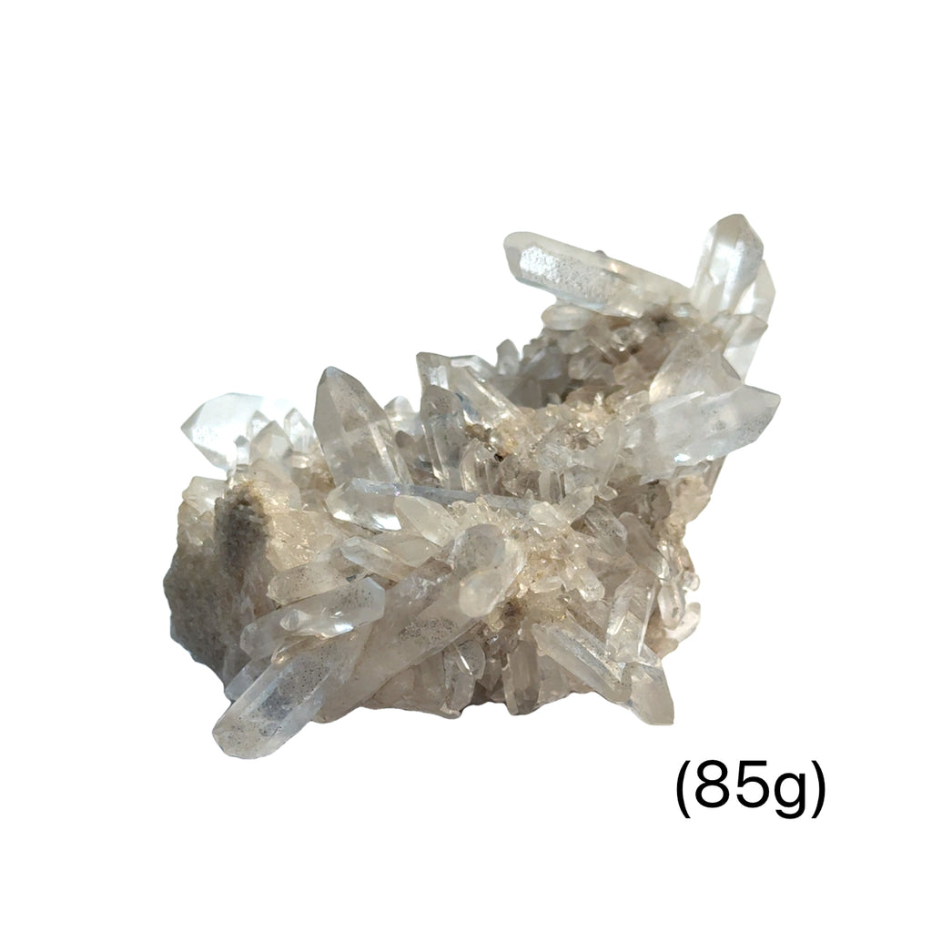 Pink Lemurian Quartz Gemstone 85g  on white front view