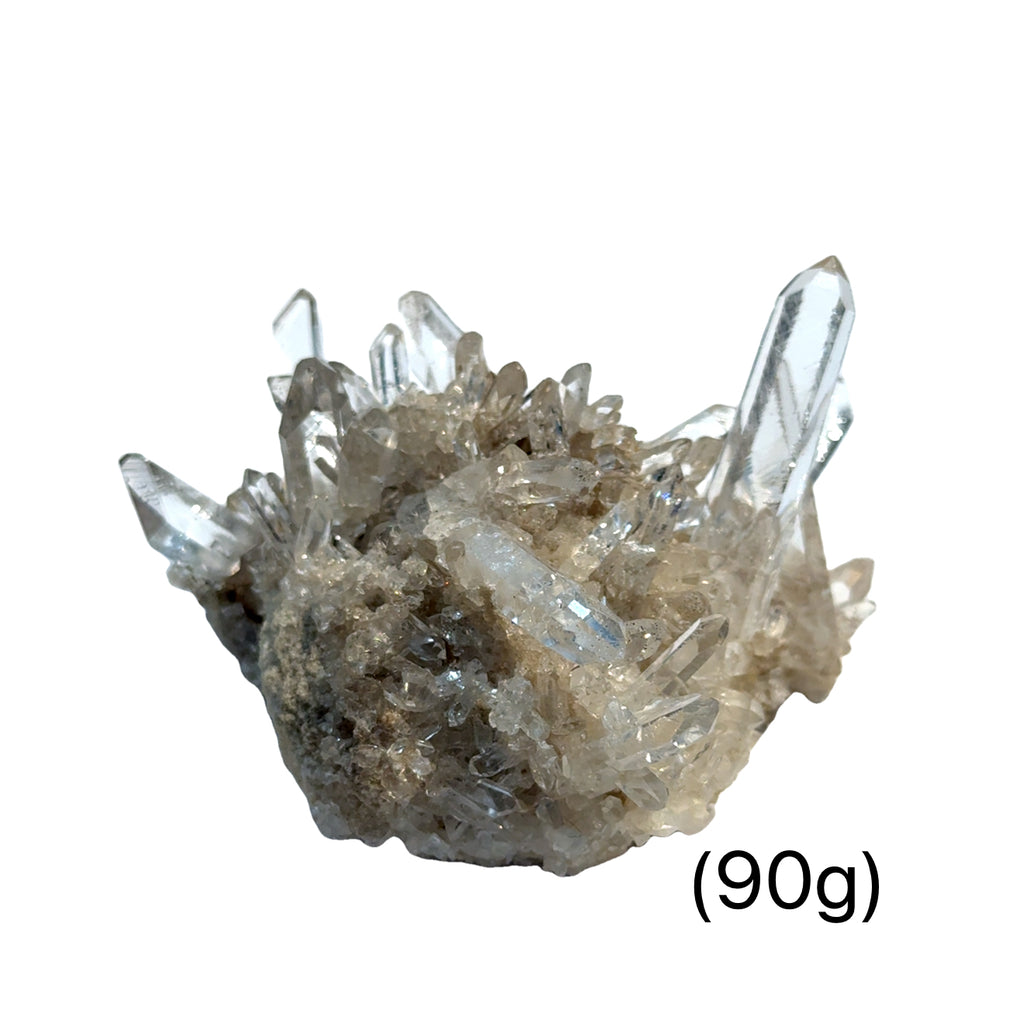 Pink Lemurian Quartz Gemstone 90g  on white front view