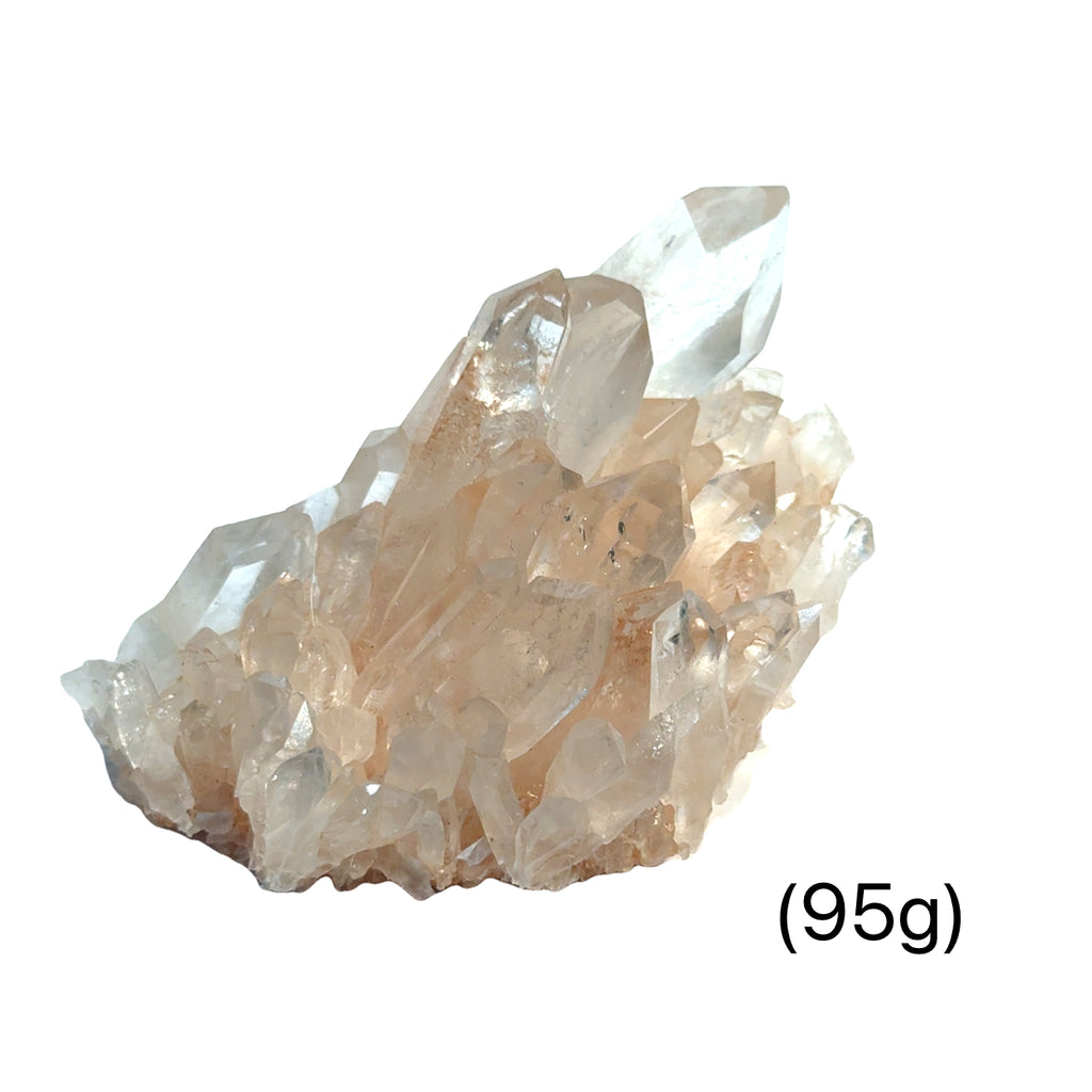 Pink Lemurian Quartz Gemstone 95g  on white front view