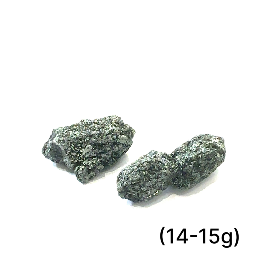 Primalite Raw Gemstone grouping (14-15g) on white overview